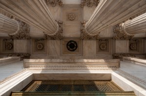 The ceiling over the Supreme Court building entrance