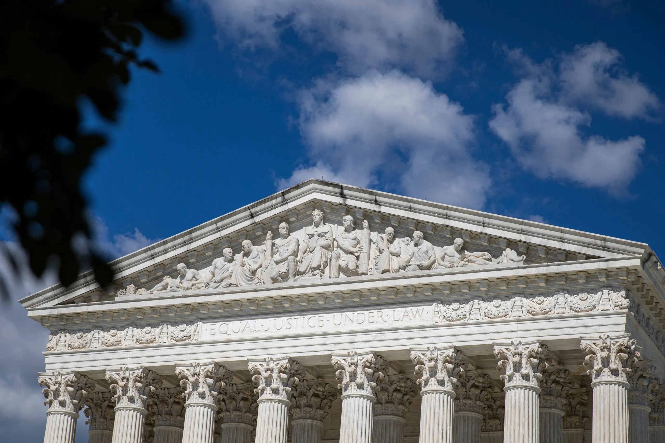 Carving over the Supreme Court steps